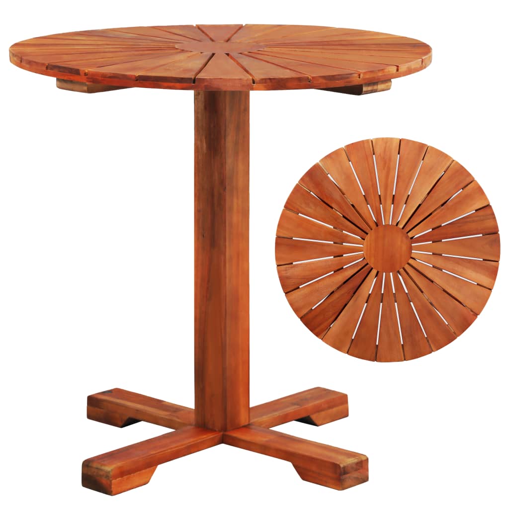 Bistro Table Solid Acacia Wood Brown 44037