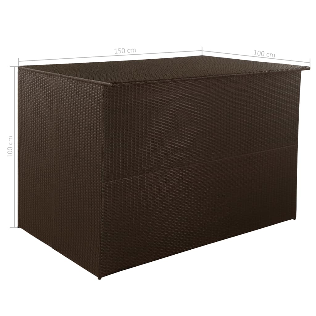 Patio Storage Box Poly Rattan Black 44245