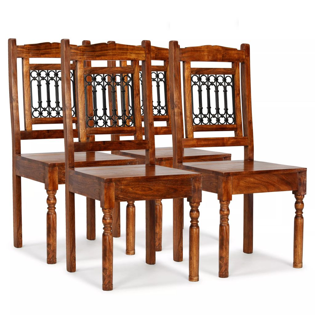 Dining Chairs Solid Wood With Sheesham Finish Classi 275271