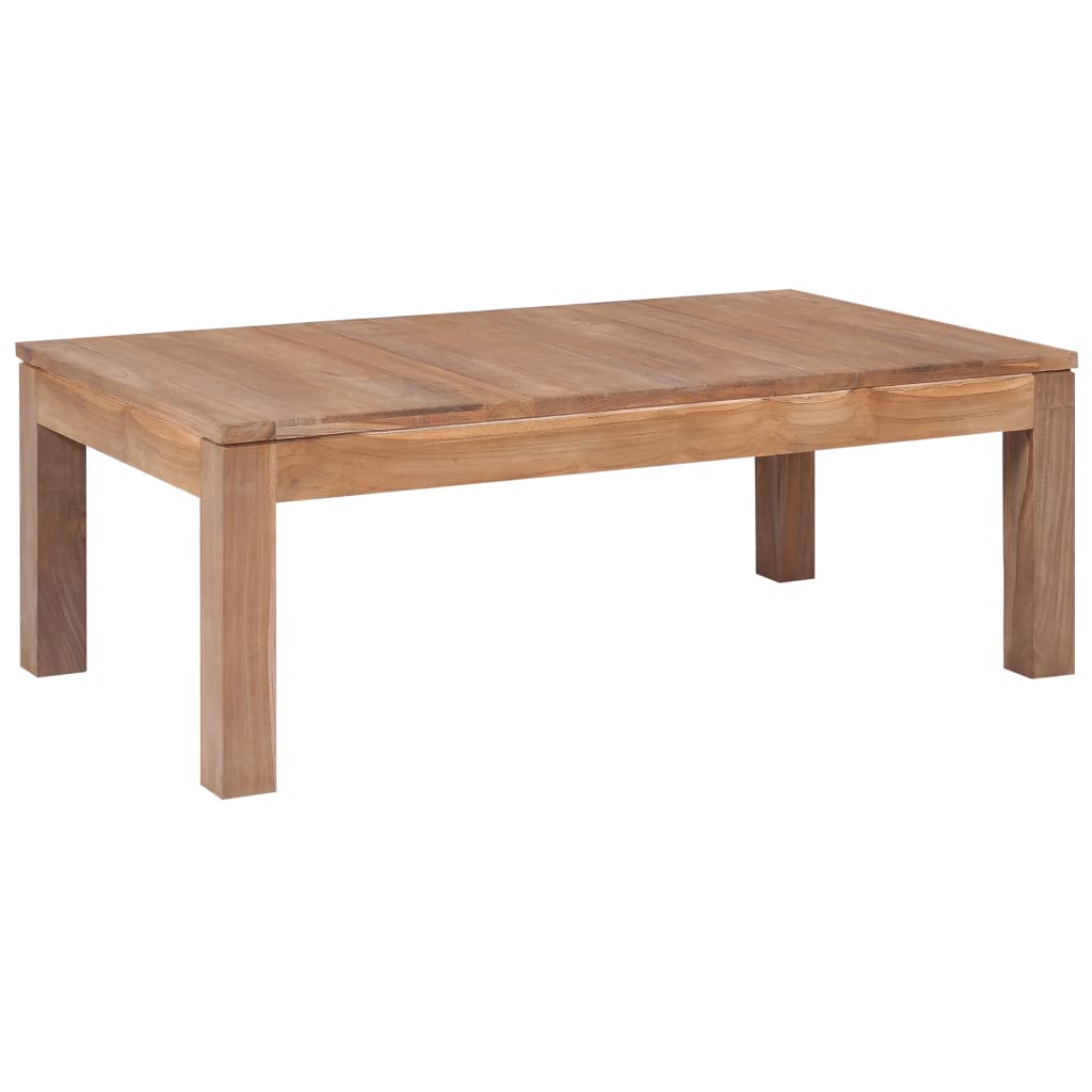 Coffee Table Solid Teak Wood With Natural Finish Bro 246955