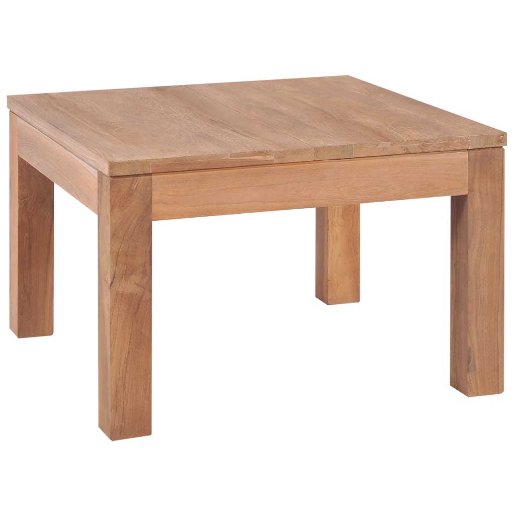 Coffee Table Solid Teak Wood With Natural Finish Bro 246955