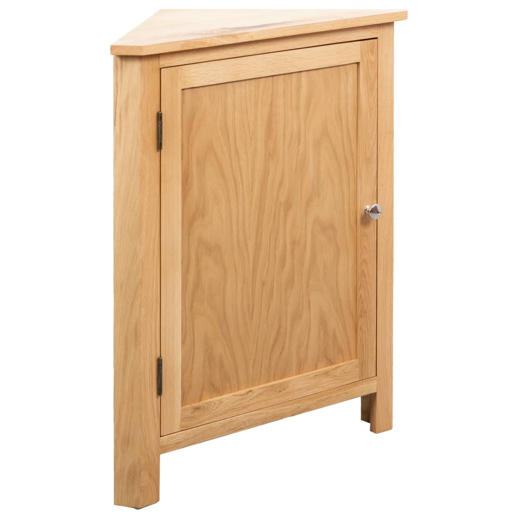 Corner Cabinet Solid Oak Wood Brown 247040