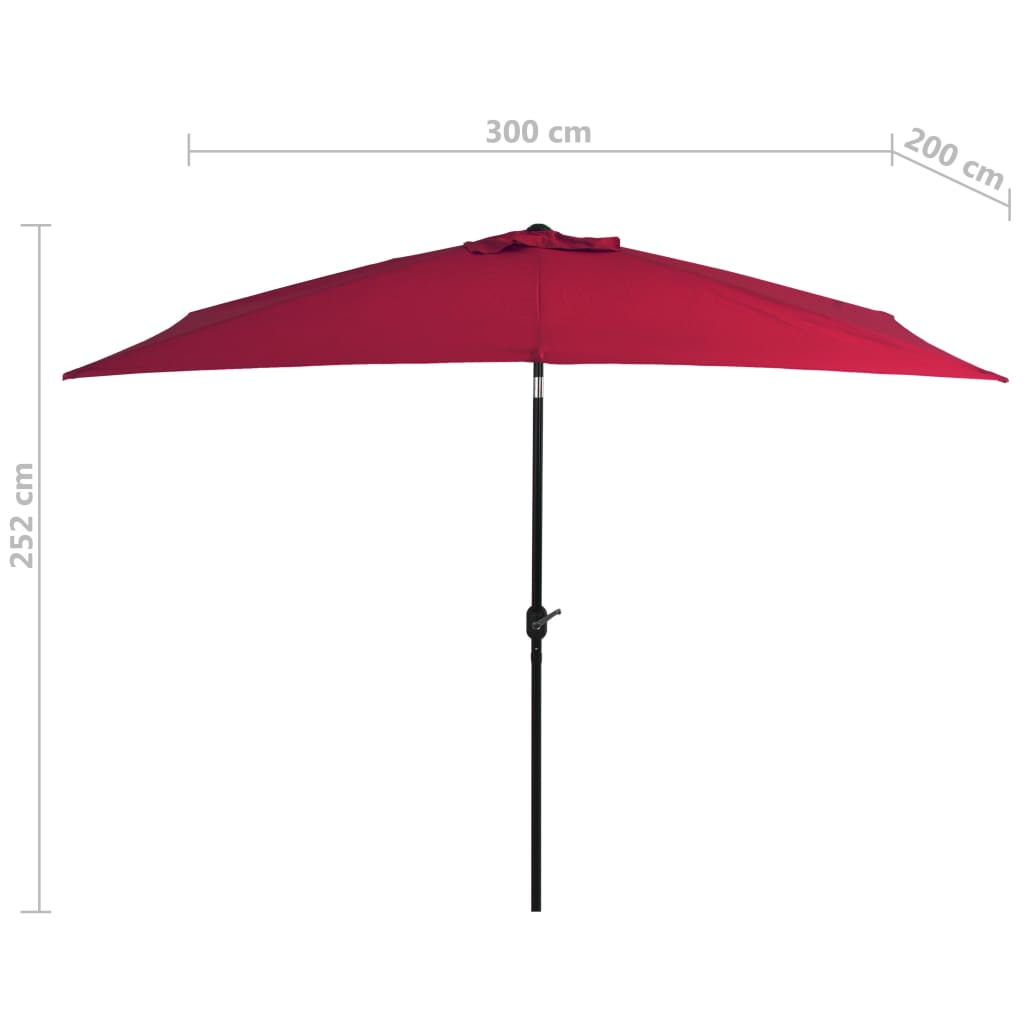Outdoor Parasol With Metal Pole Anthracite 44501