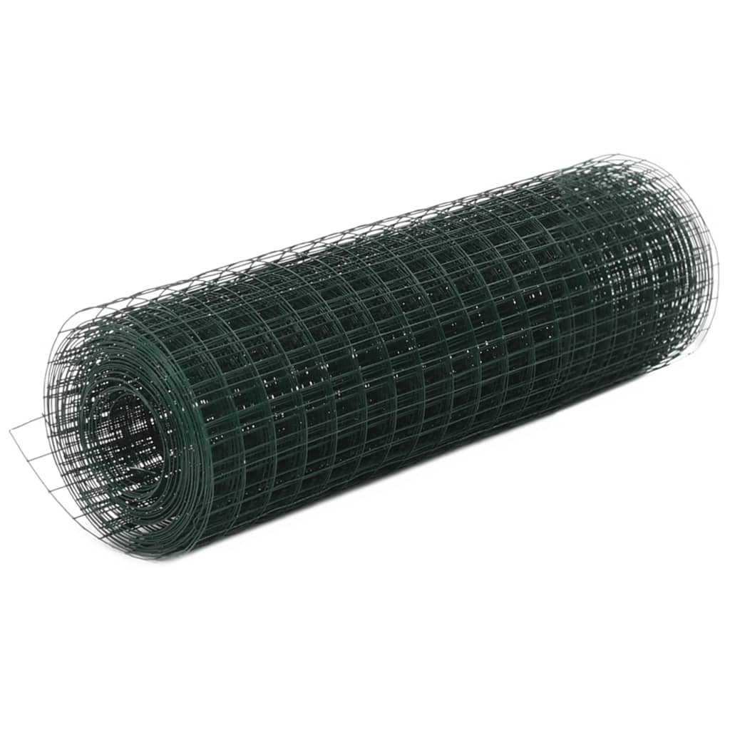 Chicken Wire Fence Steel With Pvc Coating Green 143630