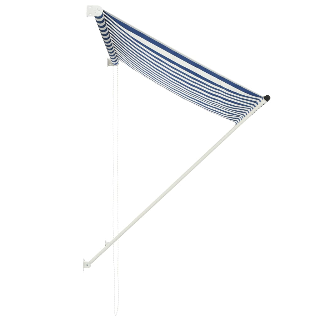 Retractable Awning Blue And White Multicolour 143746