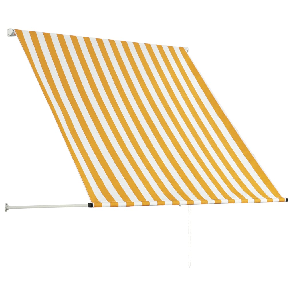 Retractable Awning Yellow And White Multicolour 143752