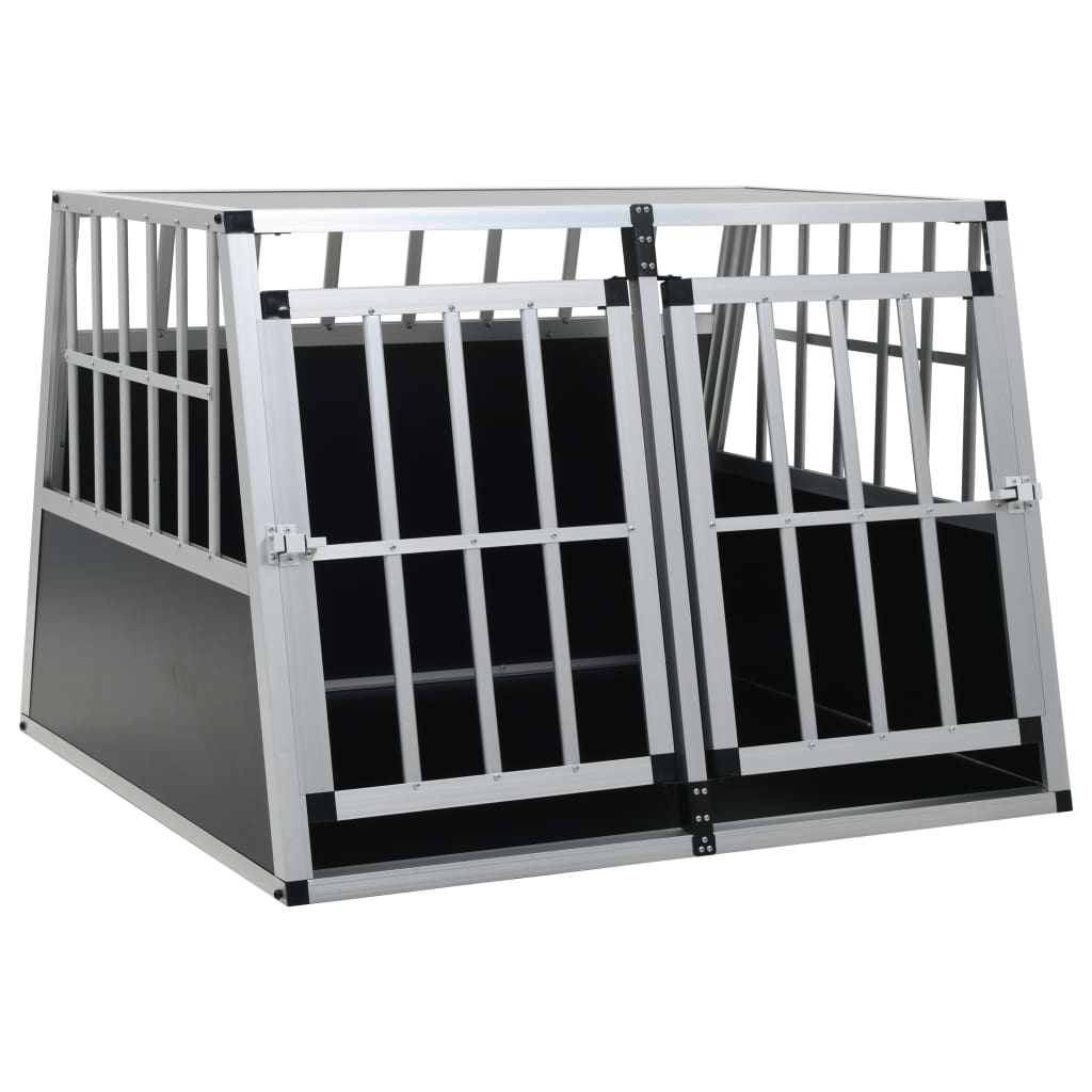 Dog Cage With Single Door Silver 170664