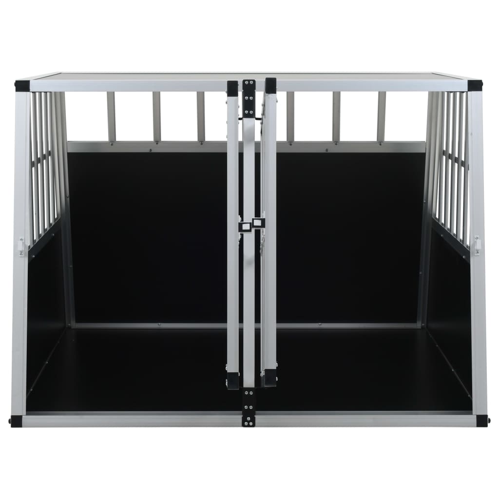 Dog Cage With Single Door Silver 170664