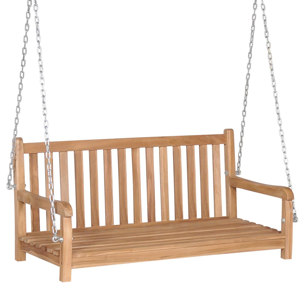 Swing Bench Solid Teak Brown 44995