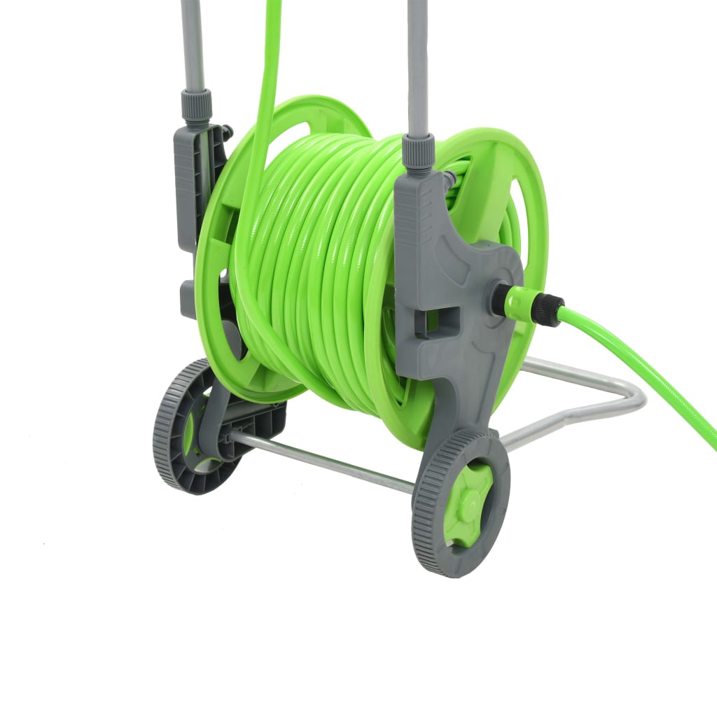 Water Hose Reel With Wheels Green 143900