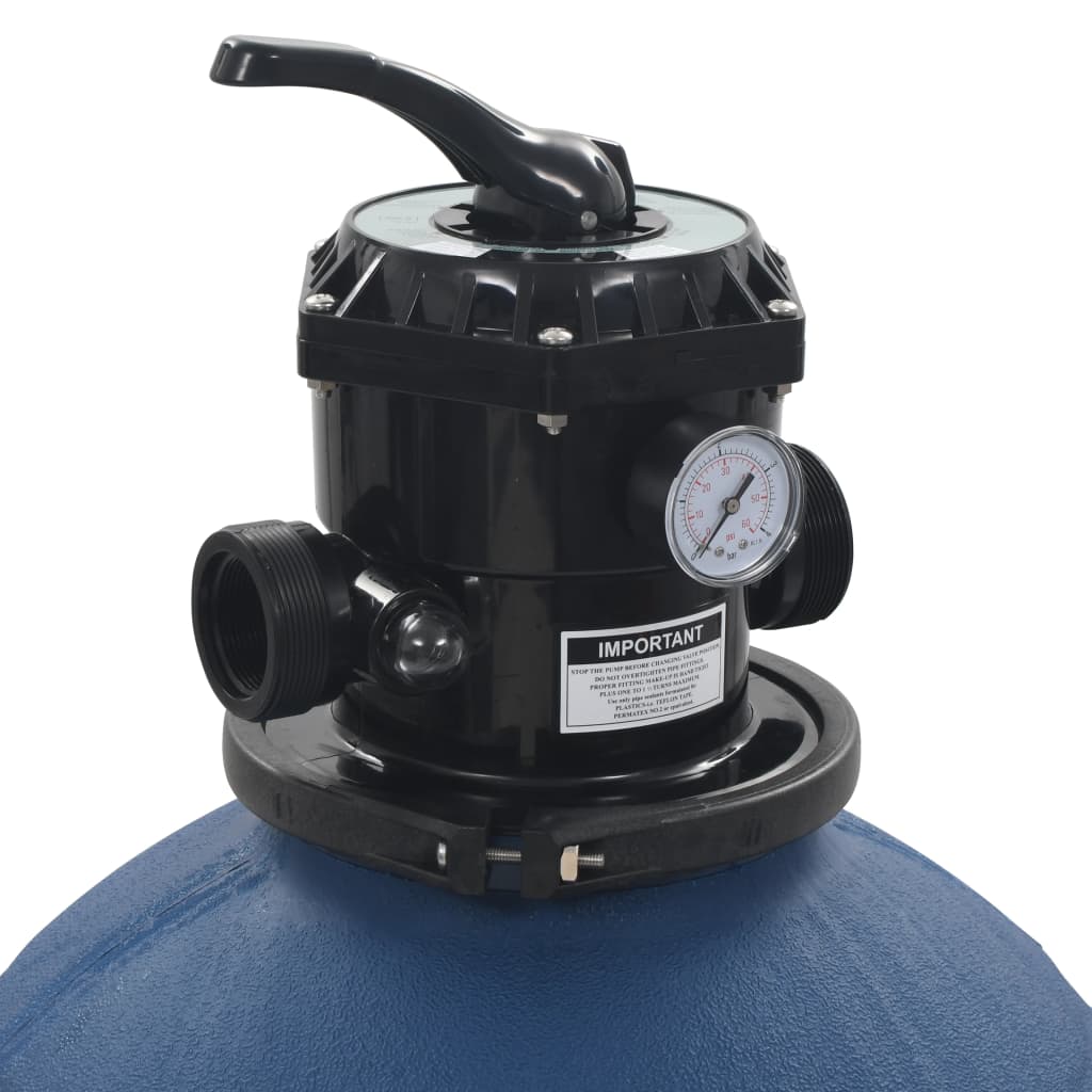Pool Sand Filter With Position Valve Gray Grey 91725