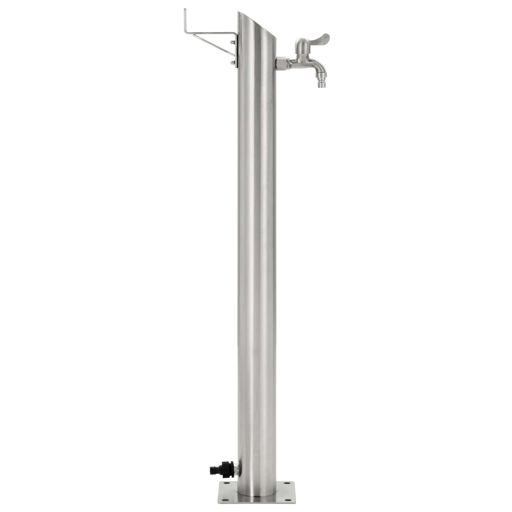 Garden Water Column Stainless Steel Square Silver 45453