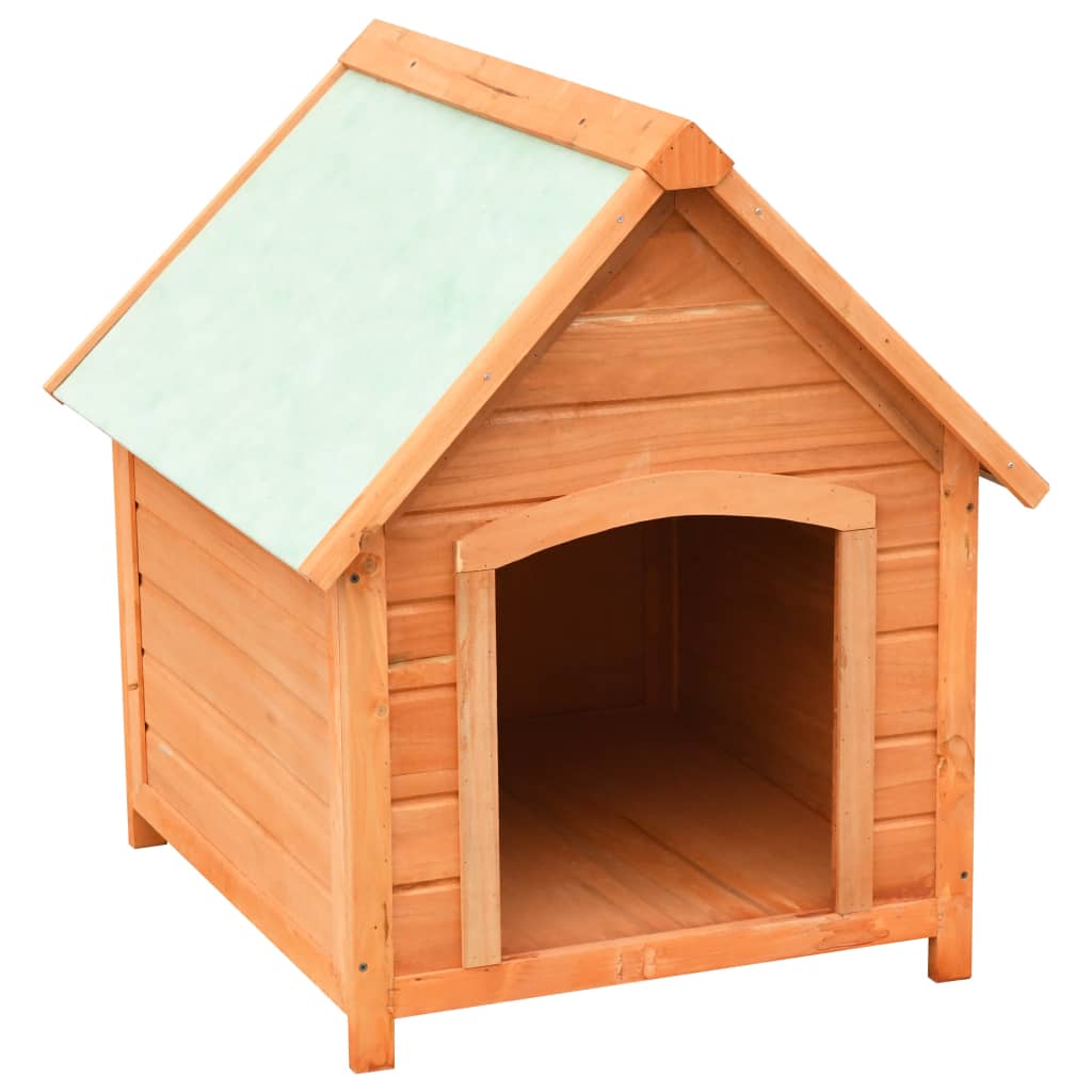 Dog House Solid Pine Fir Wood Brown 170639