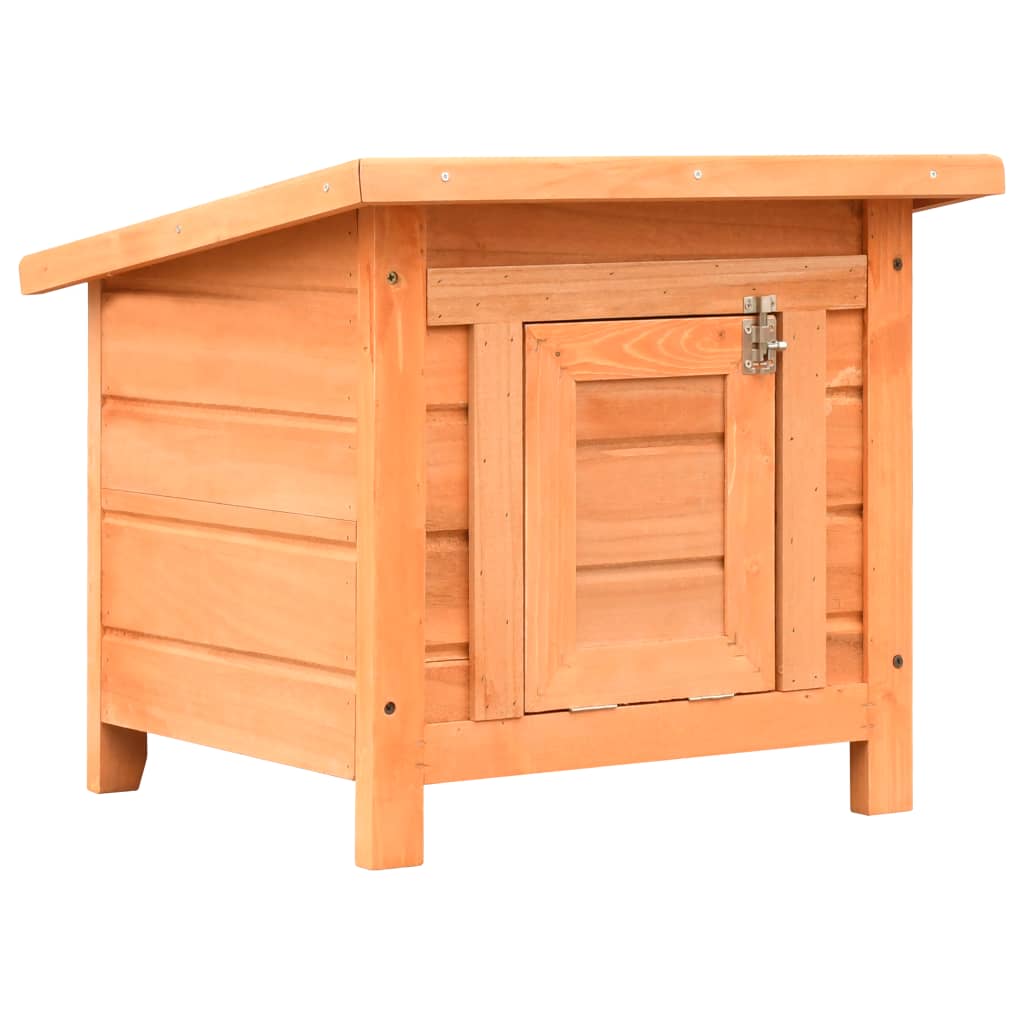 Cat House Solid Pine Fir Wood Brown 170640