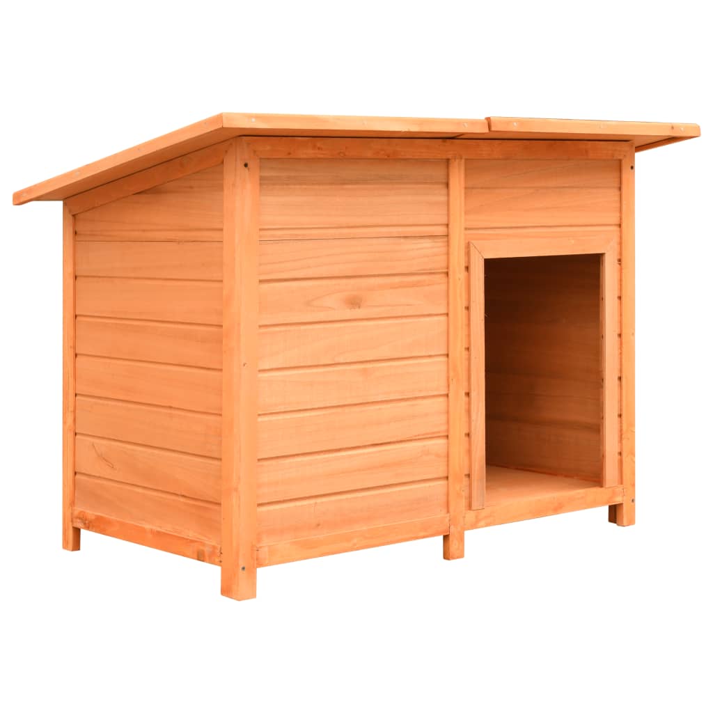 Dog Cage Solid Pine Fir Wood Brown 170641