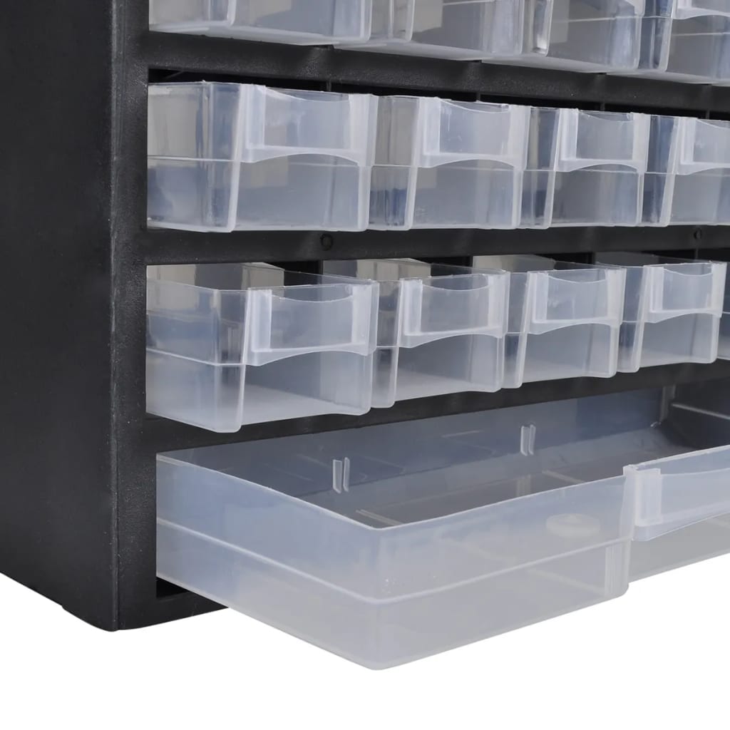 Drawer Storage Cabinet Tool Box Plastic Black 275657