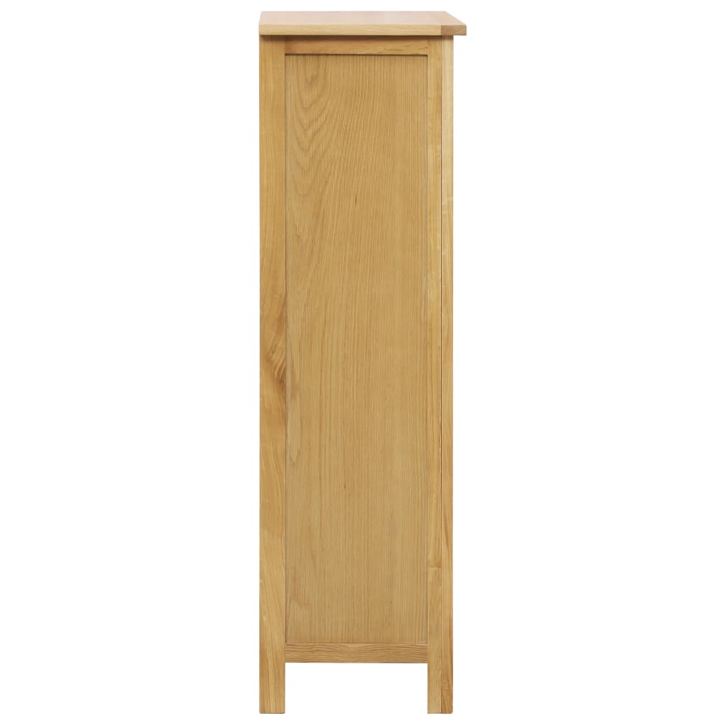 Wine Cabinet Solid Oak Wood Brown 247464