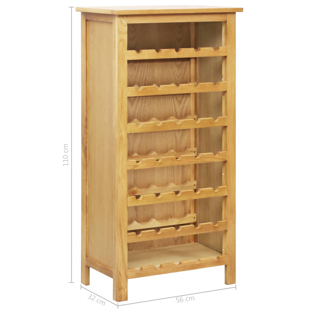 Wine Cabinet Solid Oak Wood Brown 247464