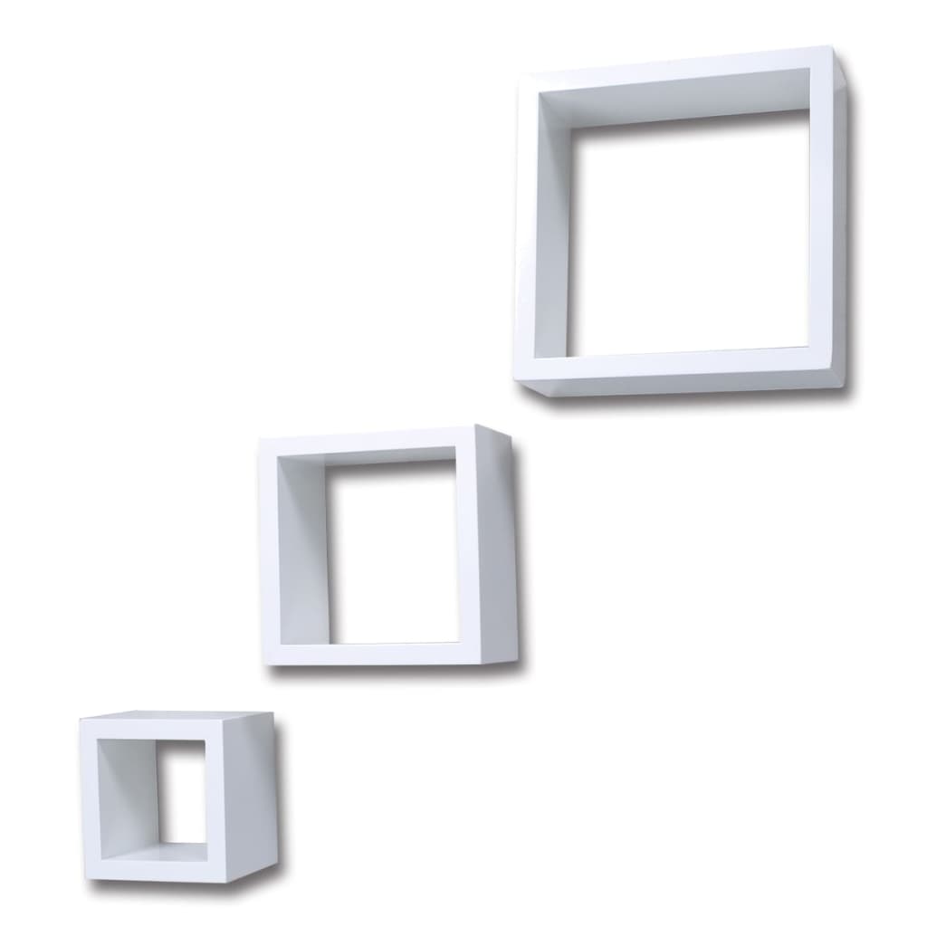 Wall Cube Shelves White 275971