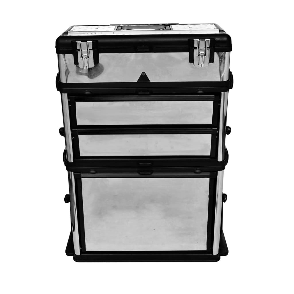 Part Rolling Tool Box With Wheels Silver 140301