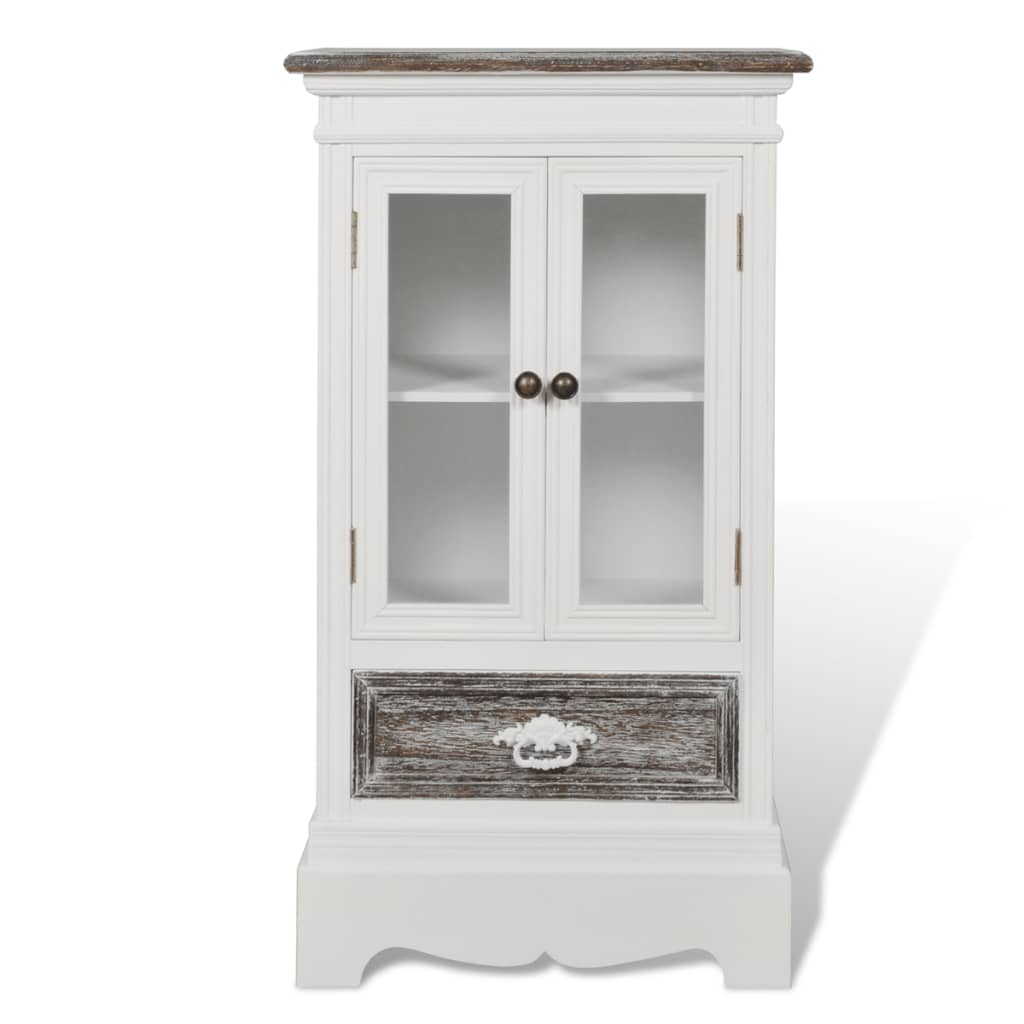 Console Cabinet Drawers Brown And Wooden White 240402