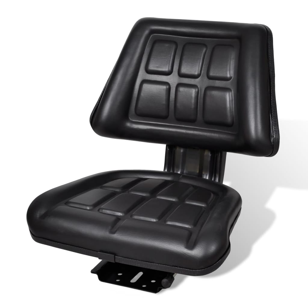 Tractor Seat With Backrest Black 210156