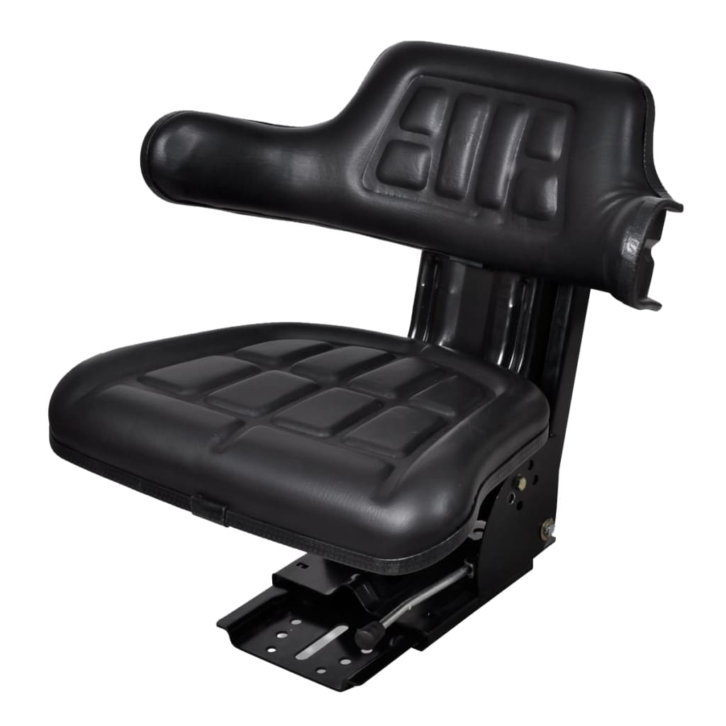 Tractor Seat With Backrest Black 210156