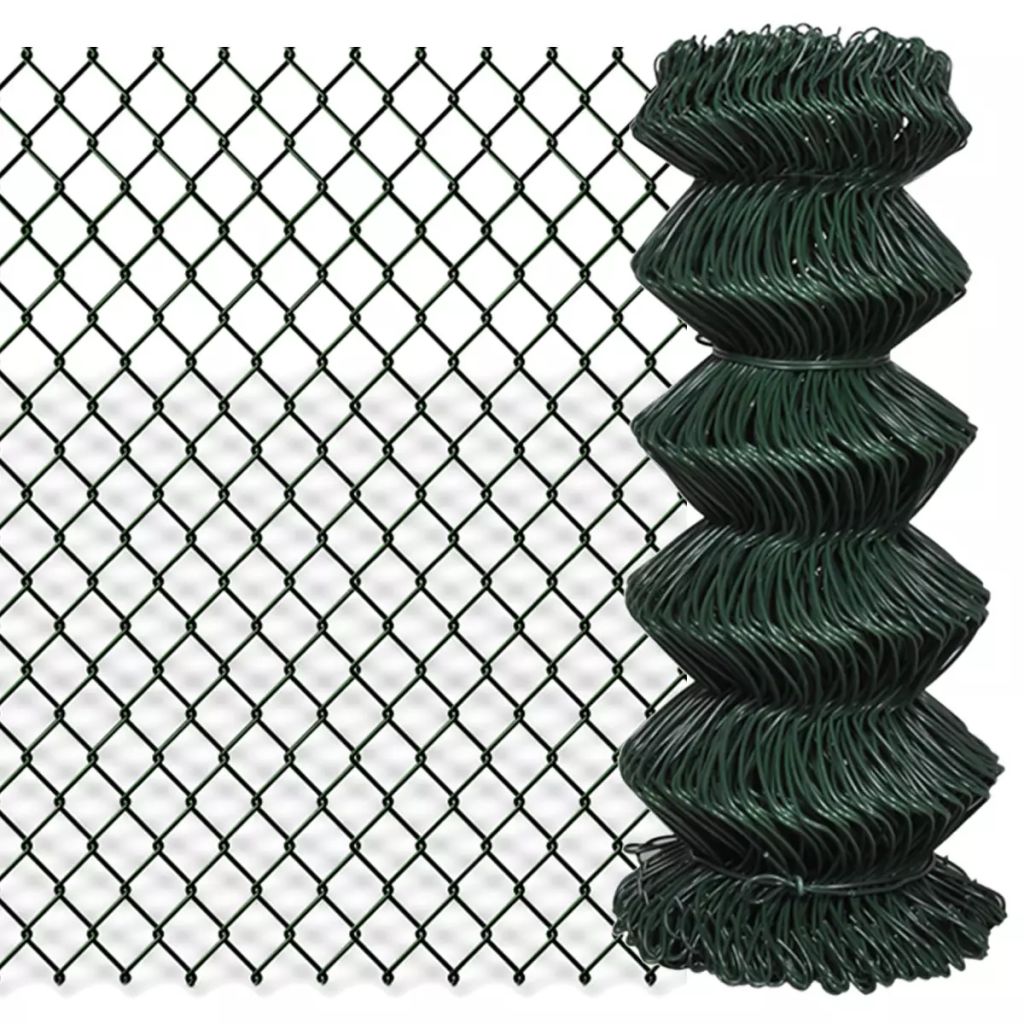 Chain Link Fence Steel Green 140343