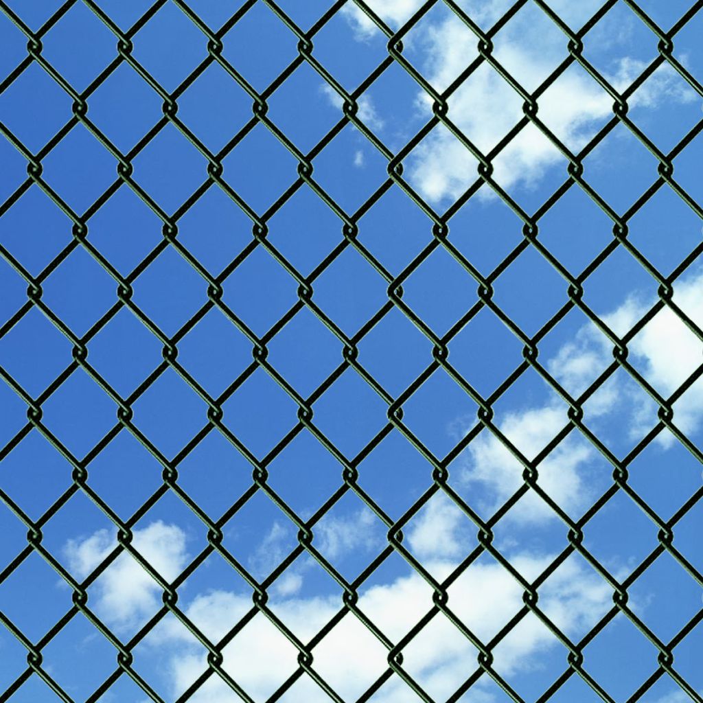 Chain Link Fence Steel Green 140343