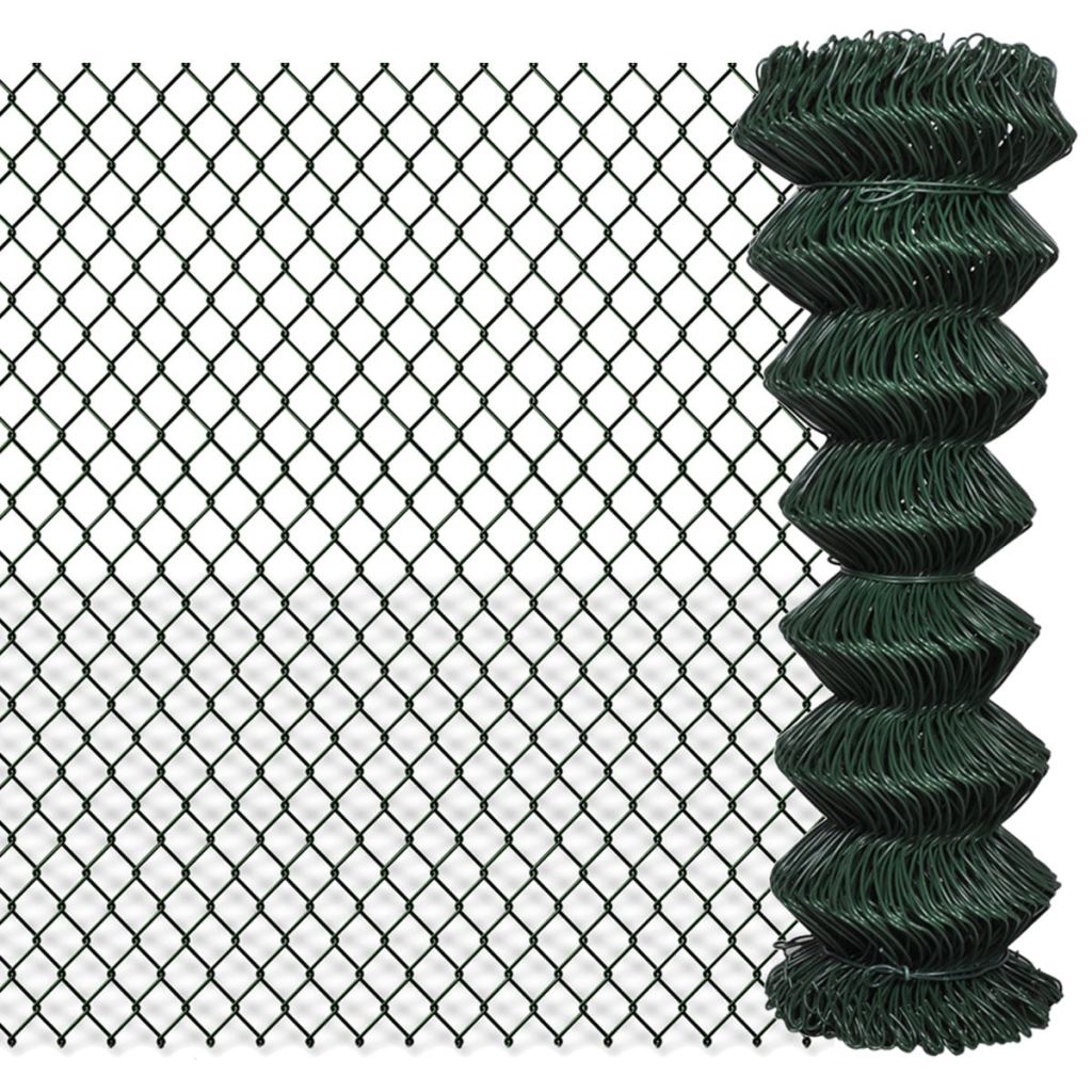 Chain Link Fence Steel Green 140351