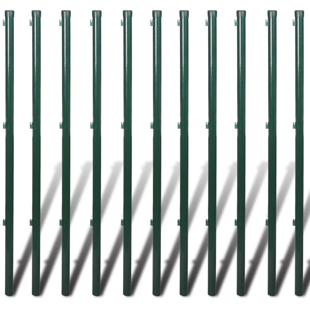Chain Link Fence Steel Green 140350