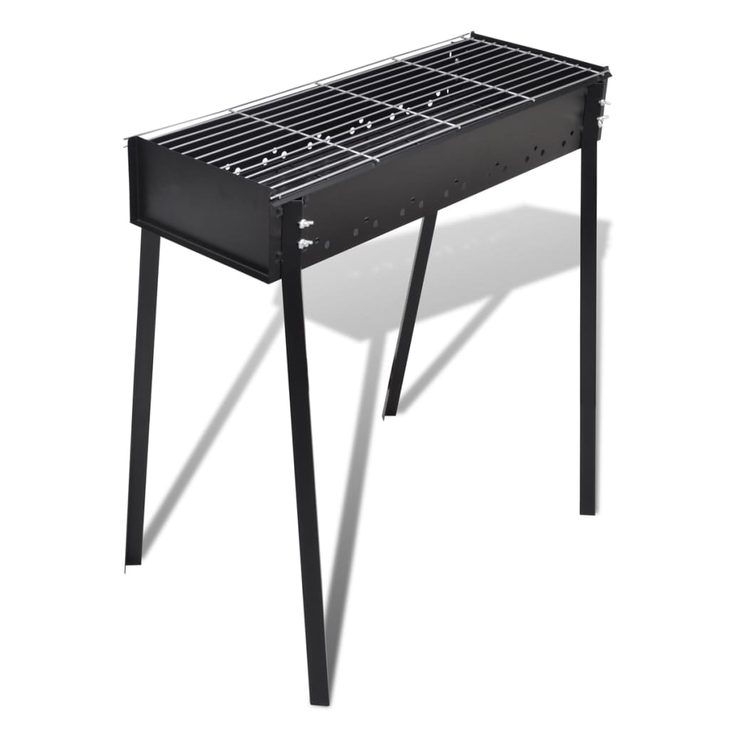 Bbq Stand Charcoal Barbecue Square Black 40713