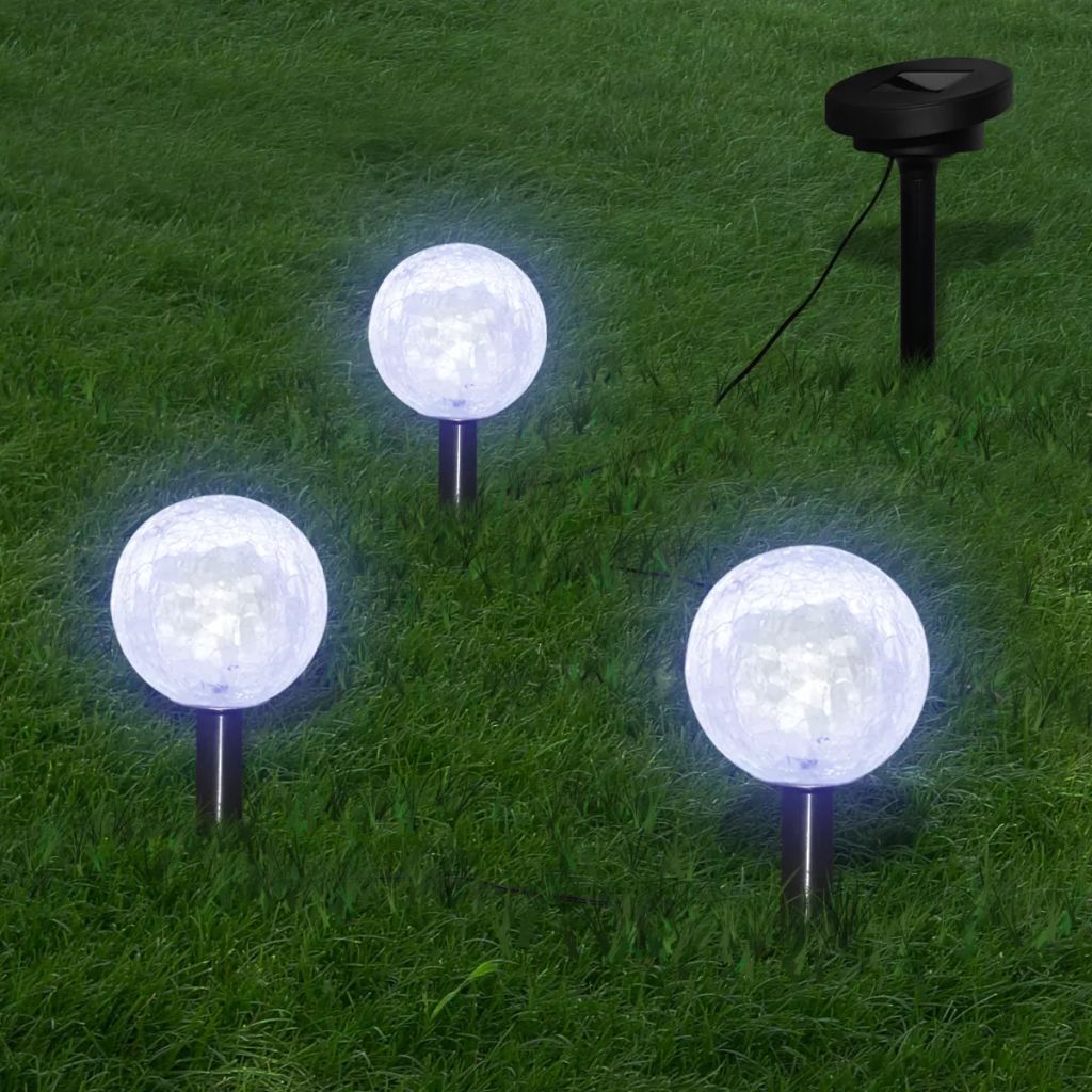 Solar Bowl Led Garden Lights With Spike Anchors Sola 40870