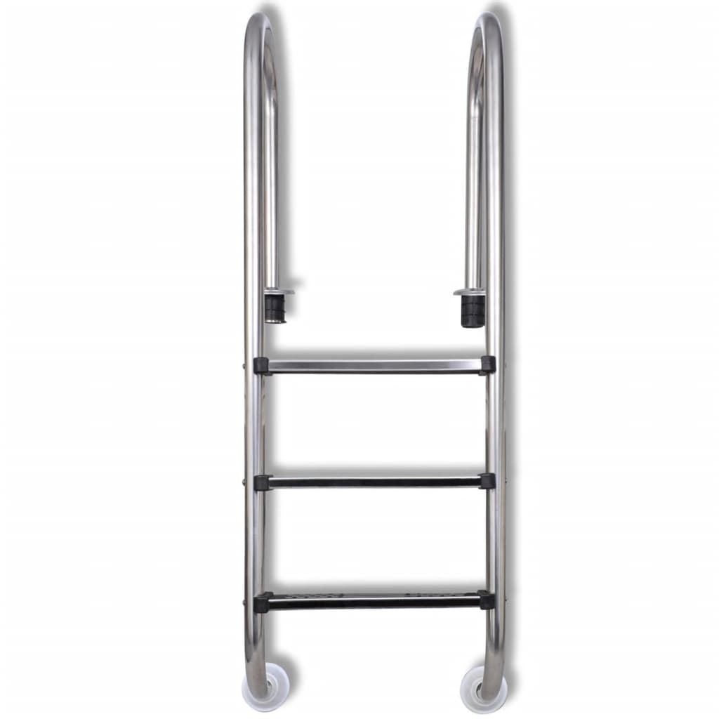 Pool Ladder Steps Stainless Steel Silver 90502