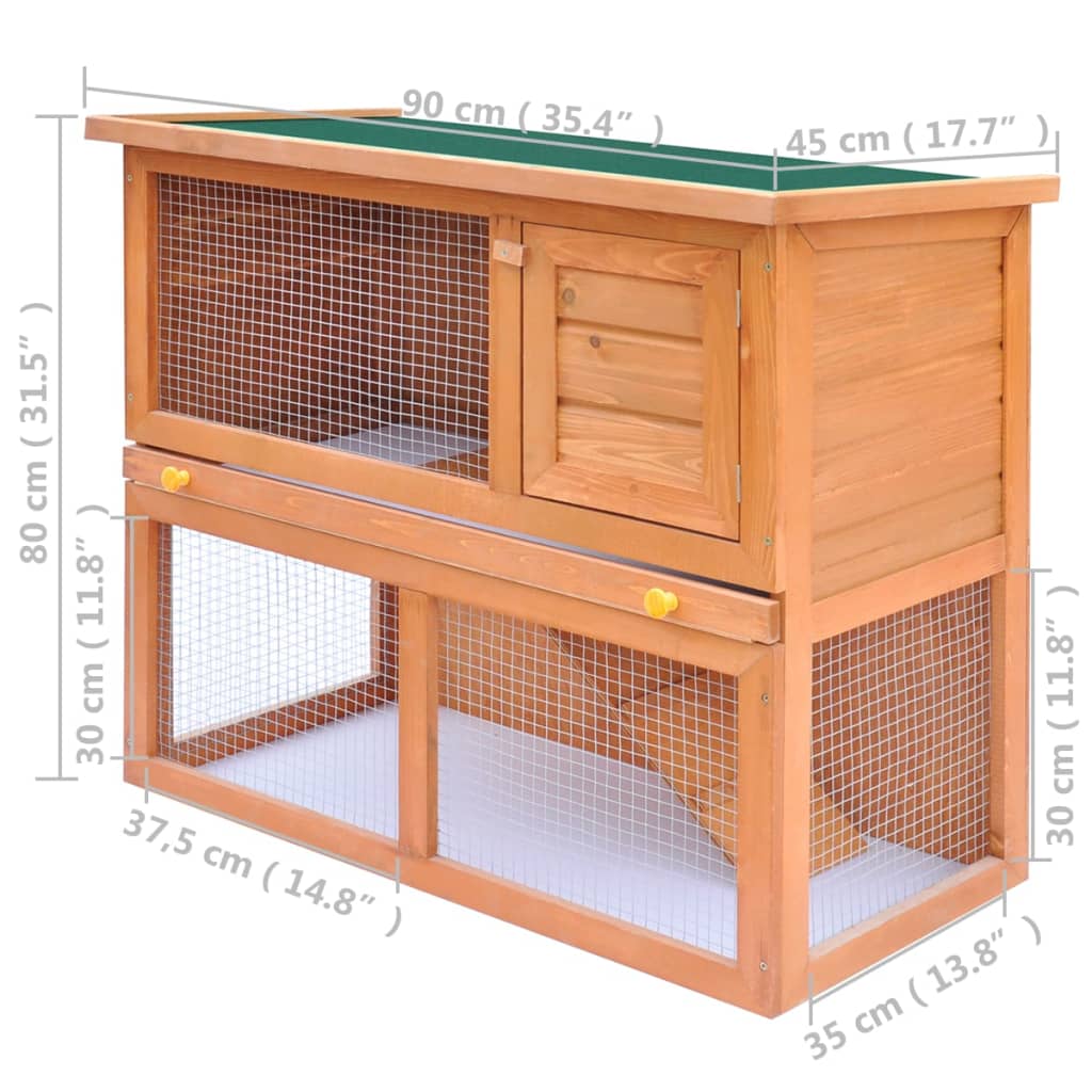 Outdoor Rabbit Hutch Small Animal House Pet Cage Lay 170157