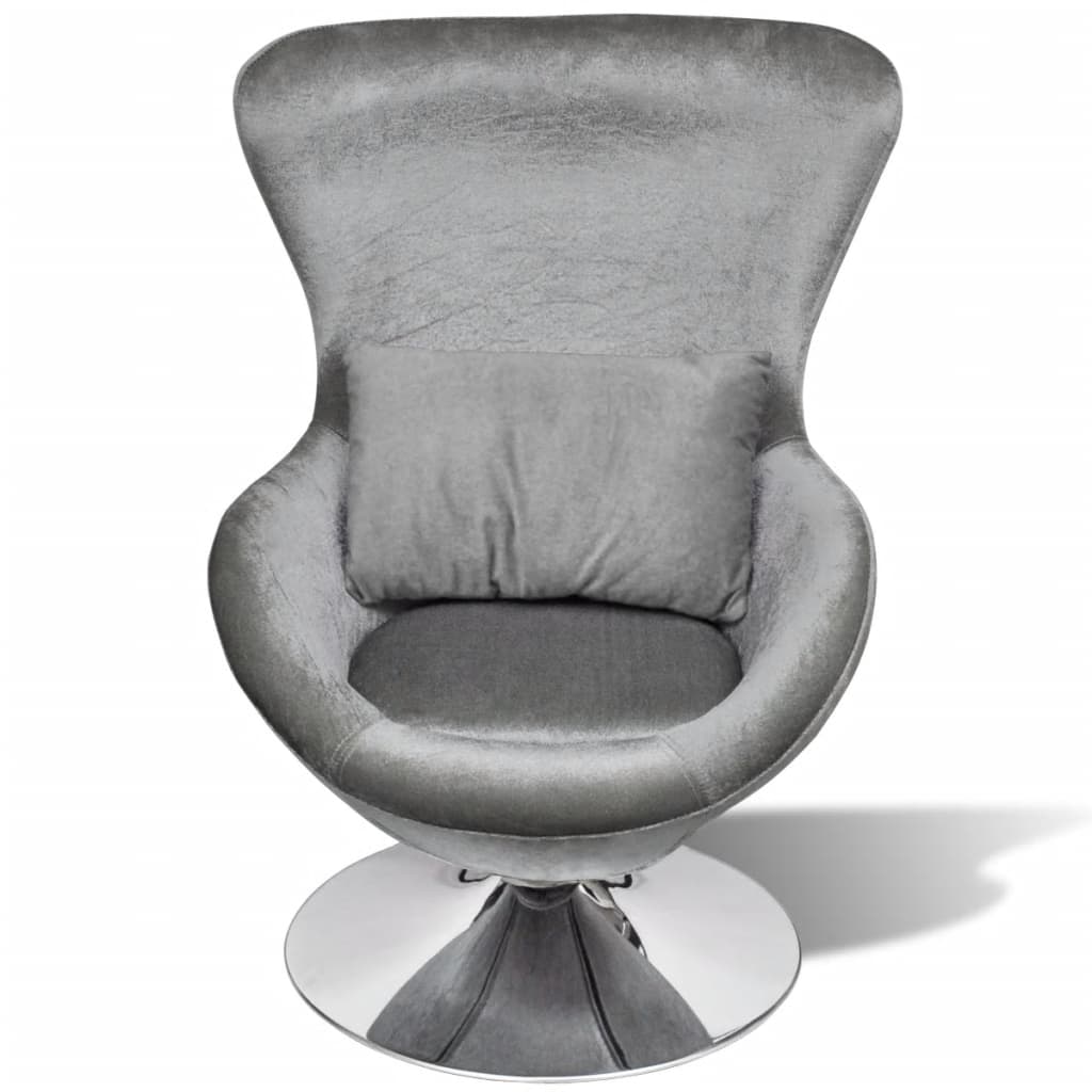 Swivel Egg Chair With Cushion Small Velvet Purple 241177