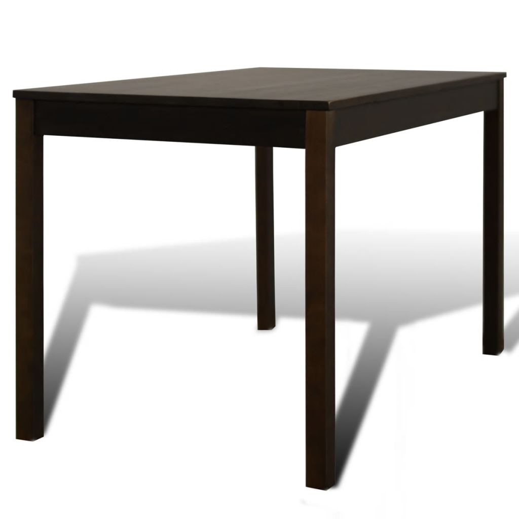 Wooden Dining Table With Chairs Natural Brown 241220