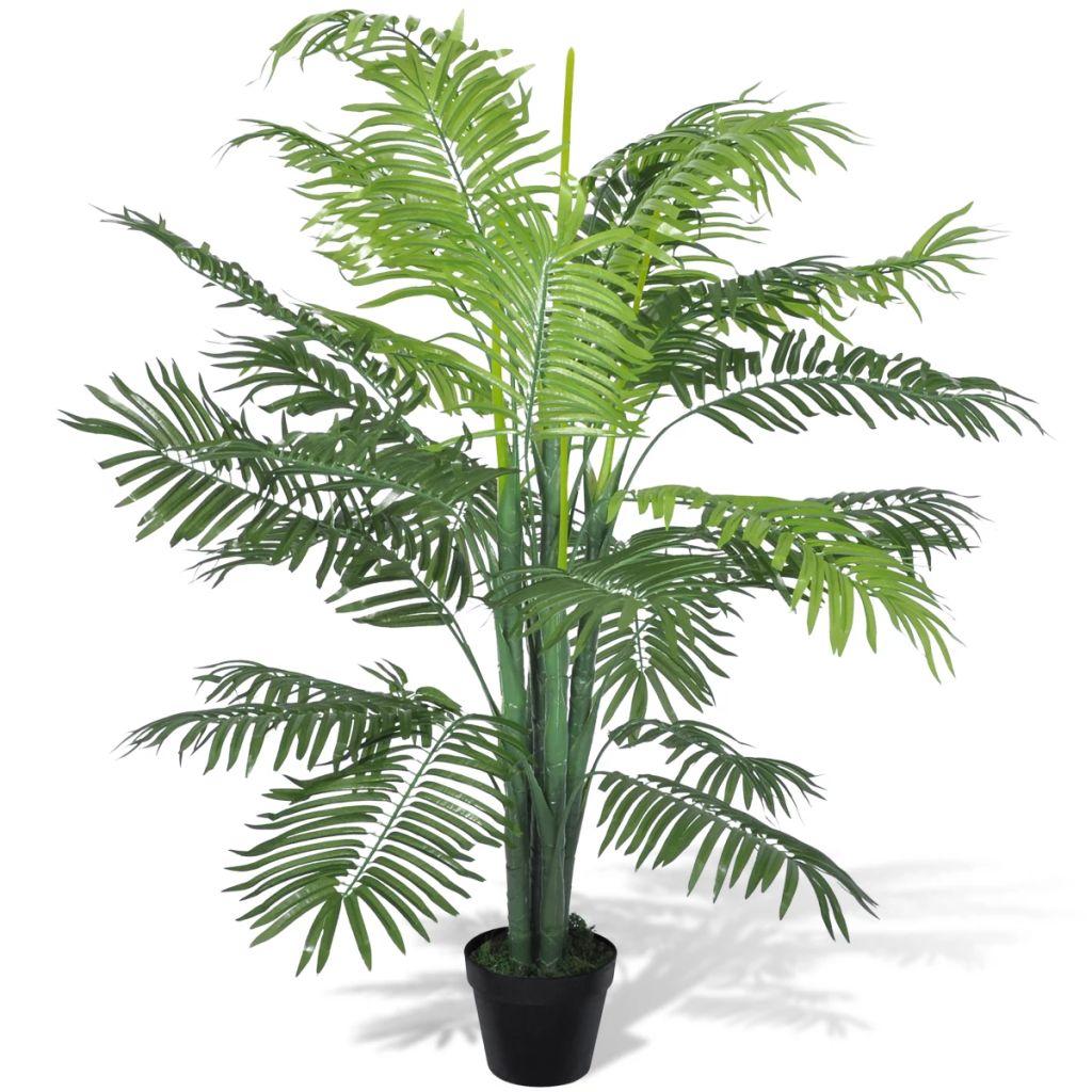 Artificial Fan Palm Tree With Pot Green 241353