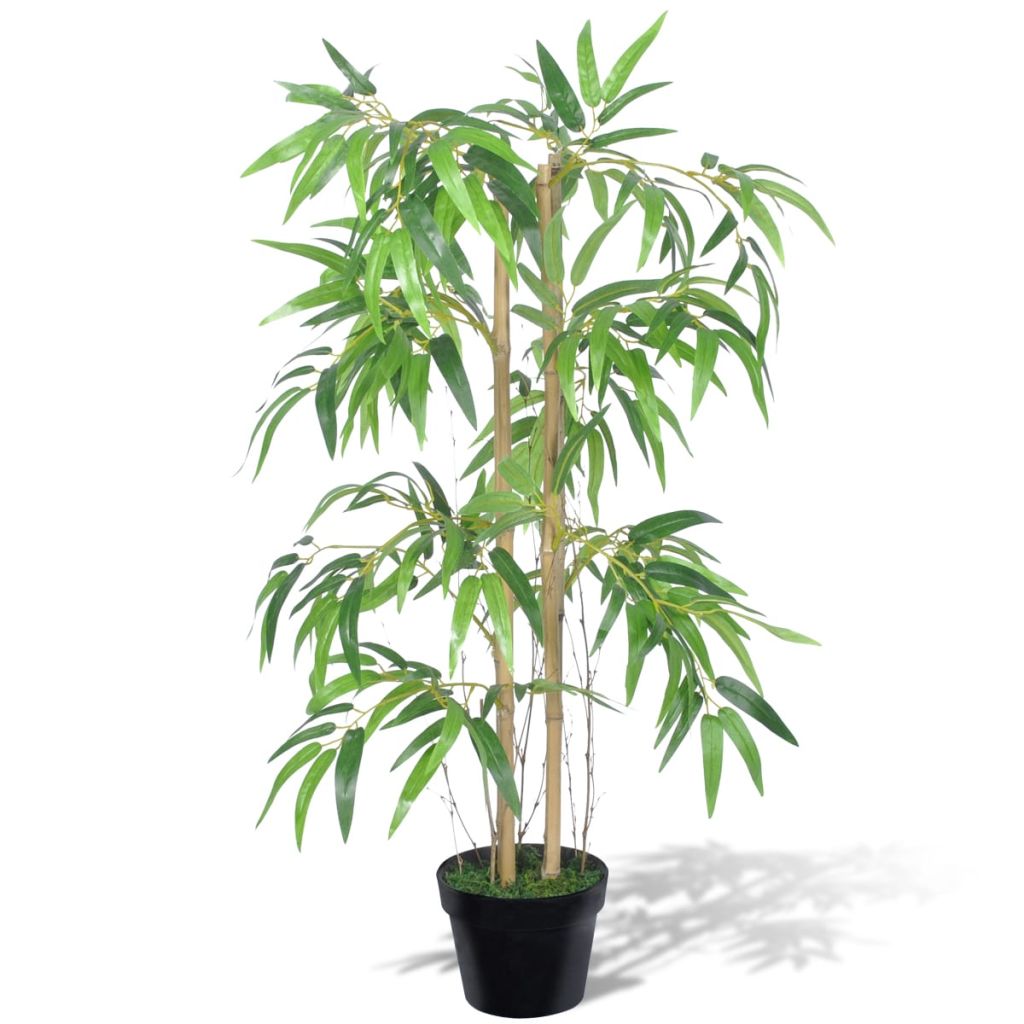 Artificial Bamboo Plant Twiggy With Pot Green 241362