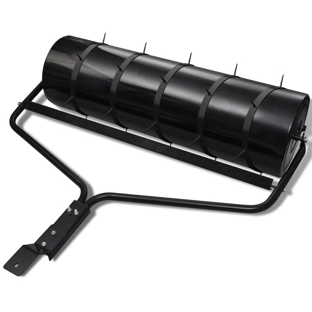 Black Garden Lawn Roller With Aerator Bands 270651