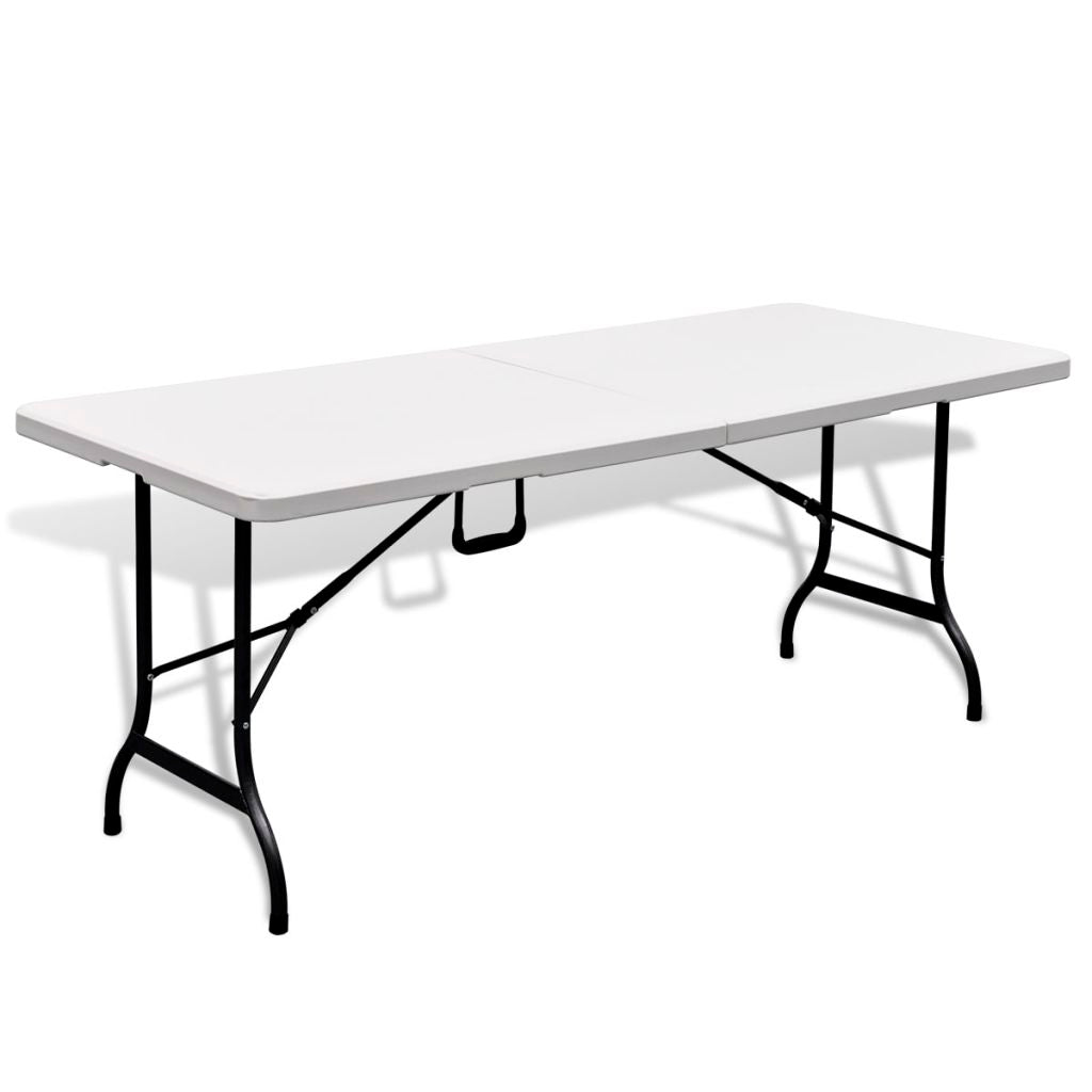 Folding Patio Table Hdpe White 41567