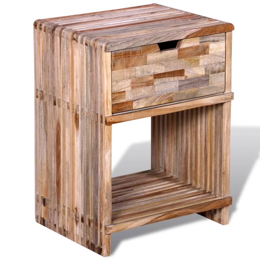 Side Cabinet With Drawers Reclaimed Teak Wood Brown 241711