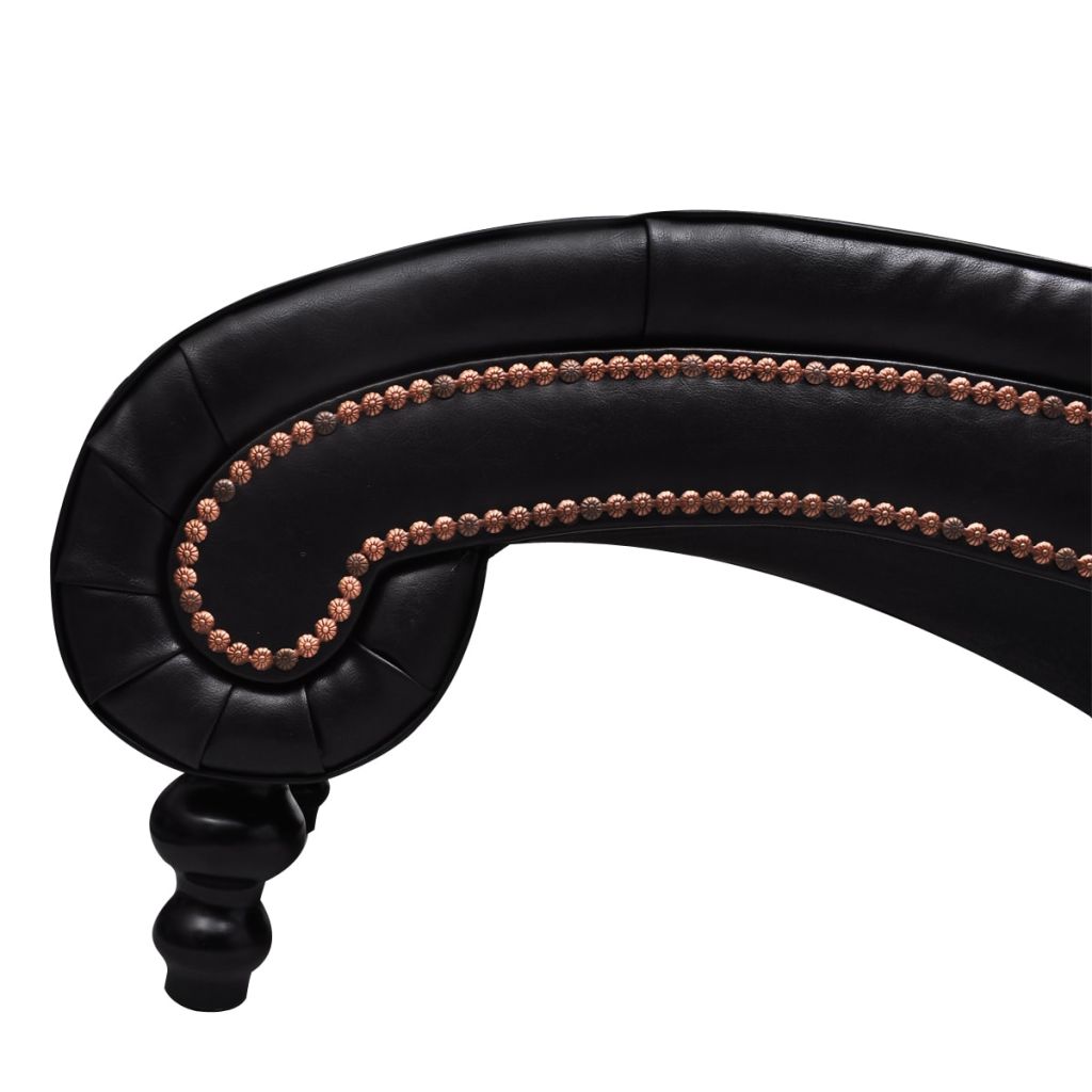 Chaise Longue Faux Leather Brown 241937