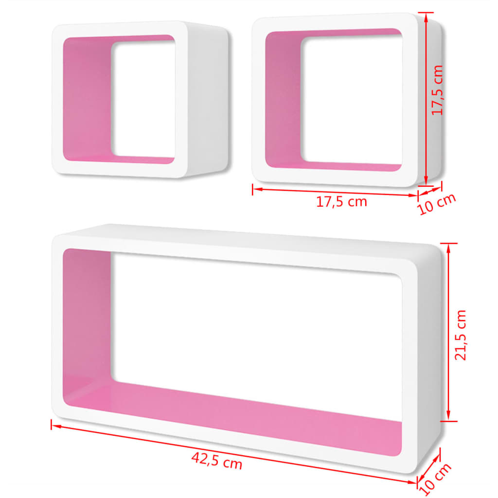 Mdf Floating Wall Display Shelf Cubes Book Dvd Stora 242160