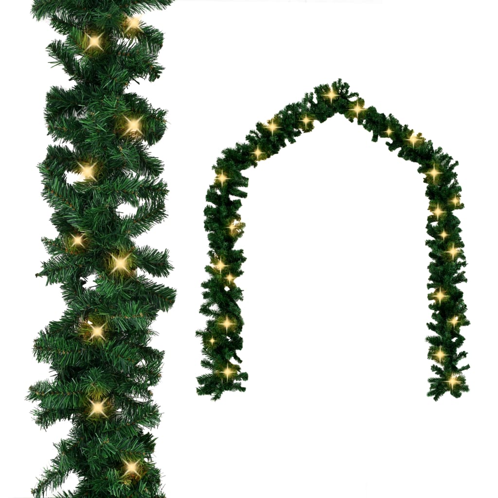 Christmas Garland With Led Lights White 242423