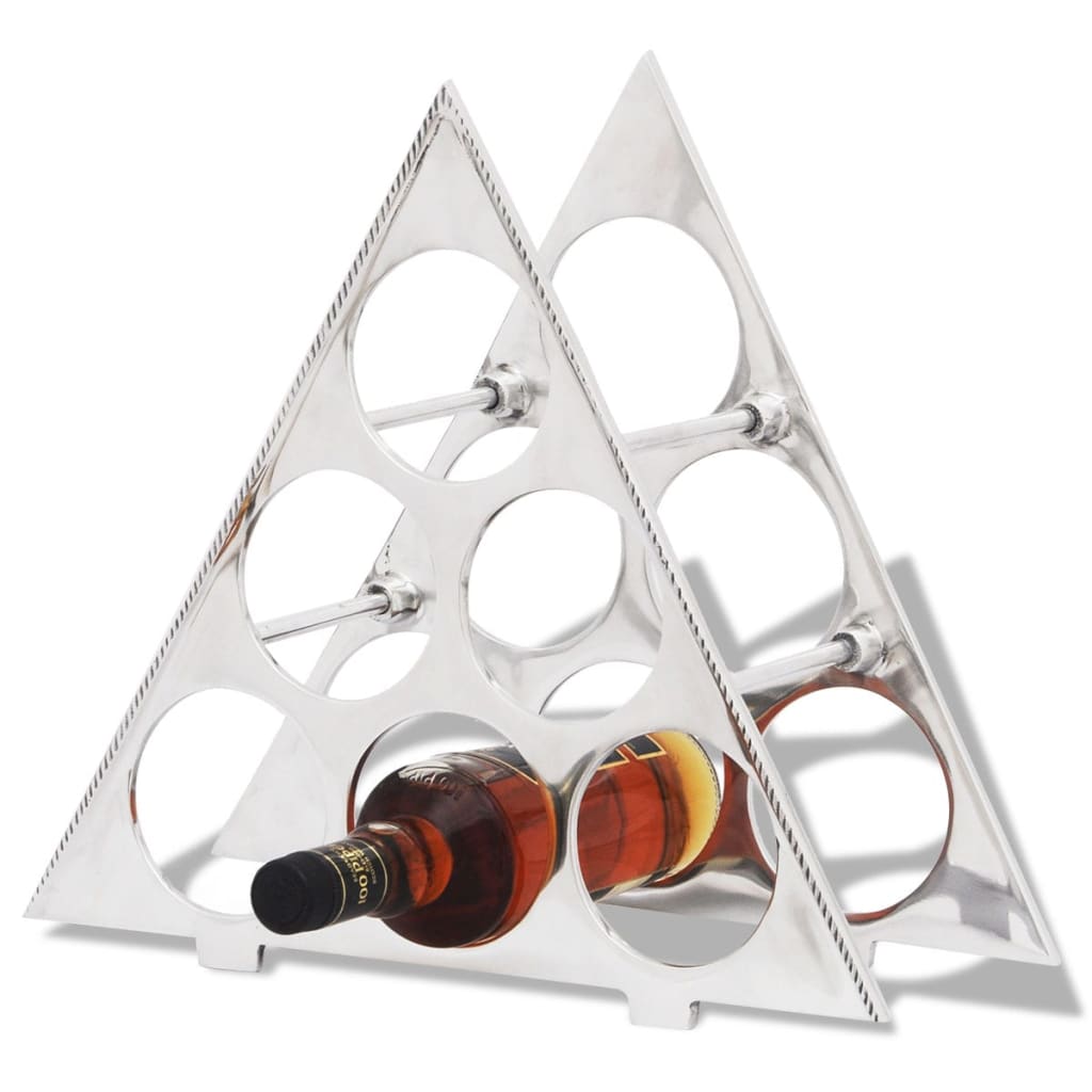 Wine Stand For Bottles Aluminum Silver 242330