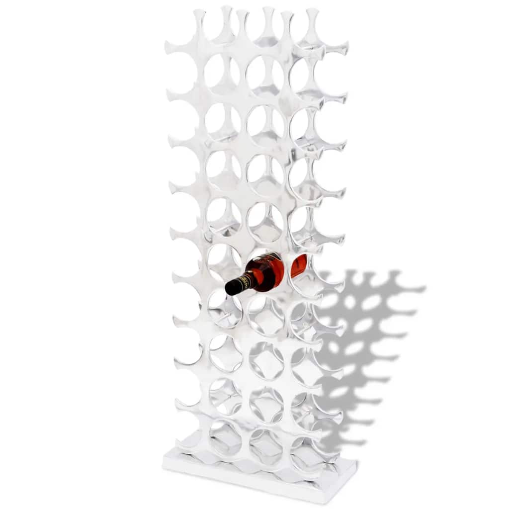Wine Stand For Bottles Aluminum Silver 242330