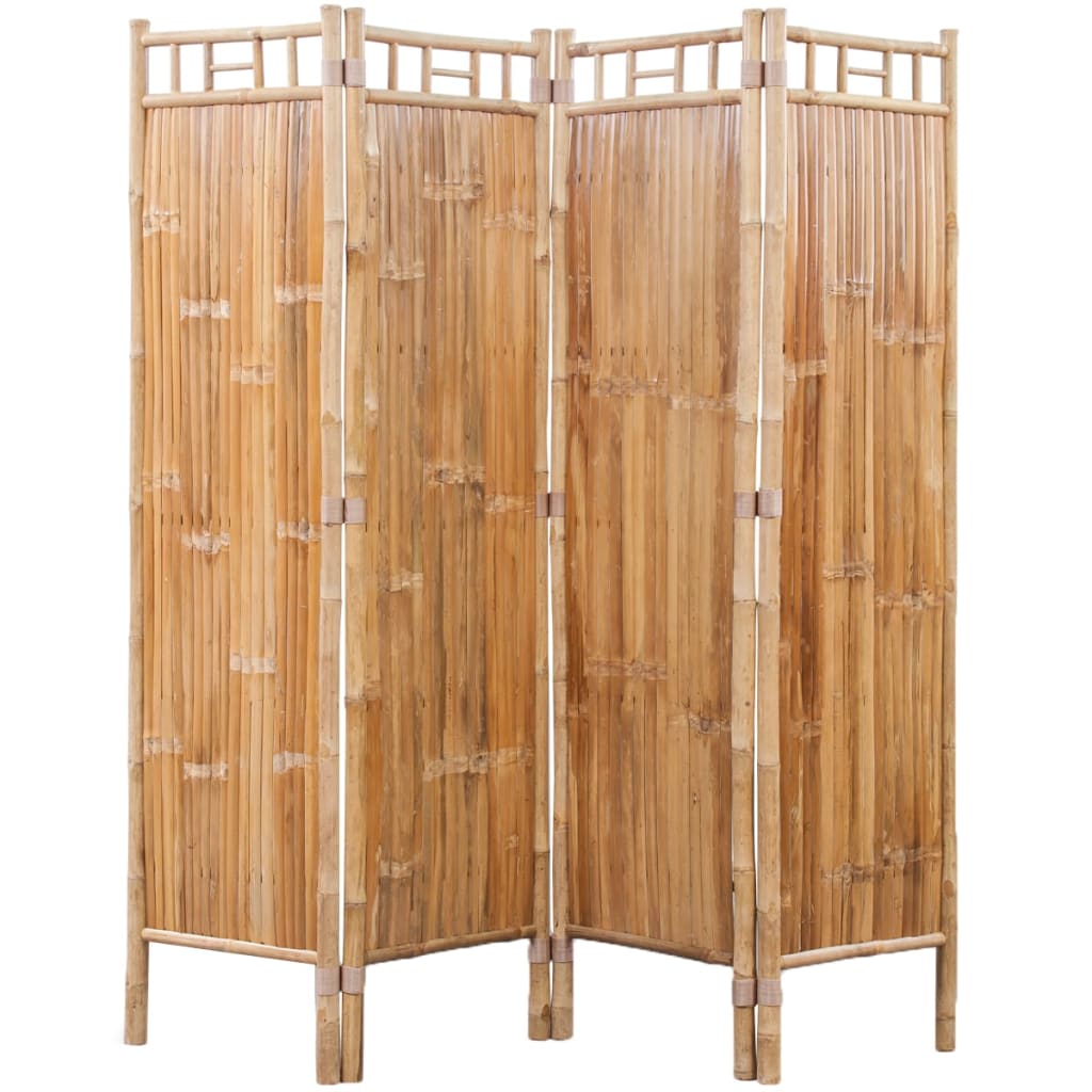 Panel Bamboo Room Divider Brown 242487