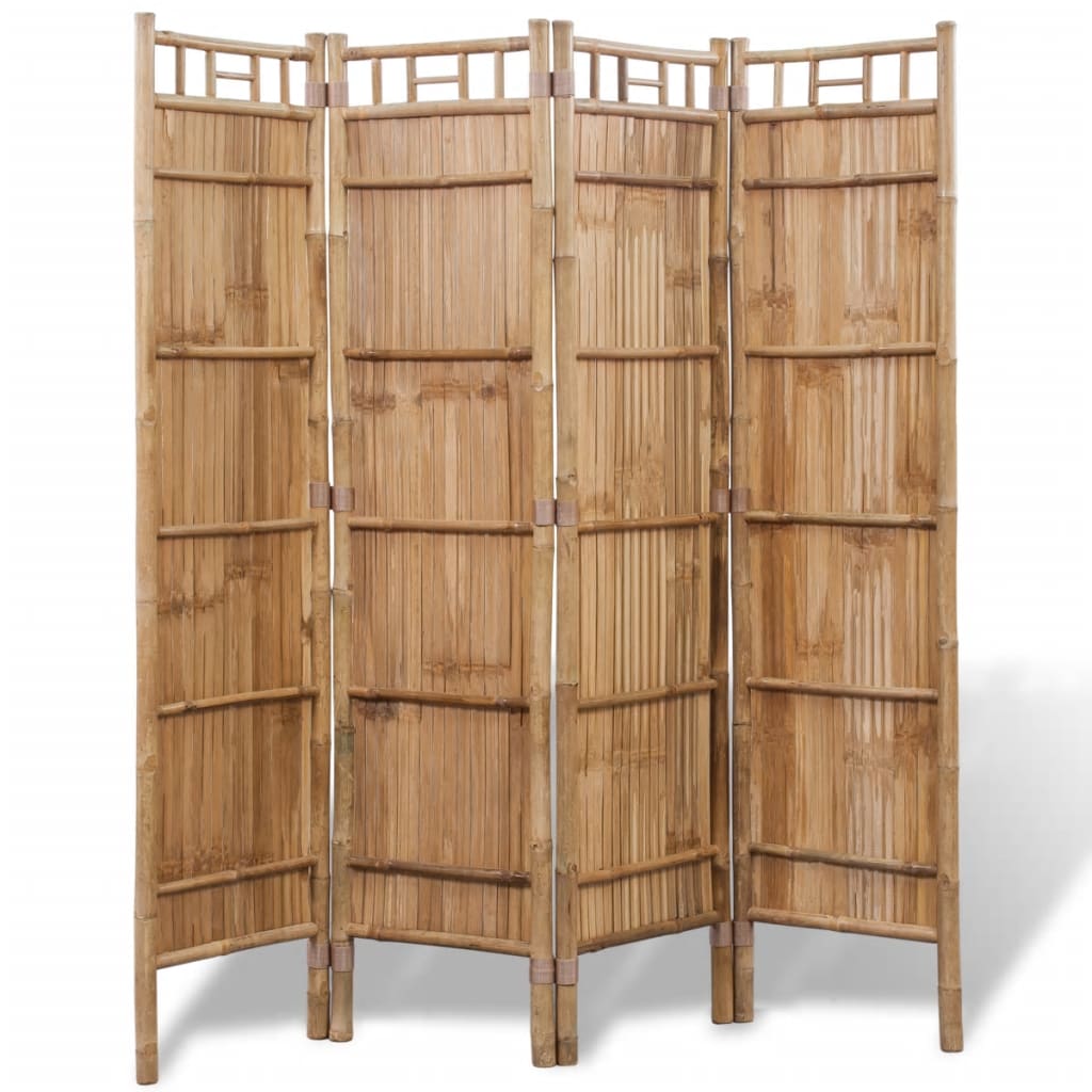 Panel Bamboo Room Divider Brown 242487