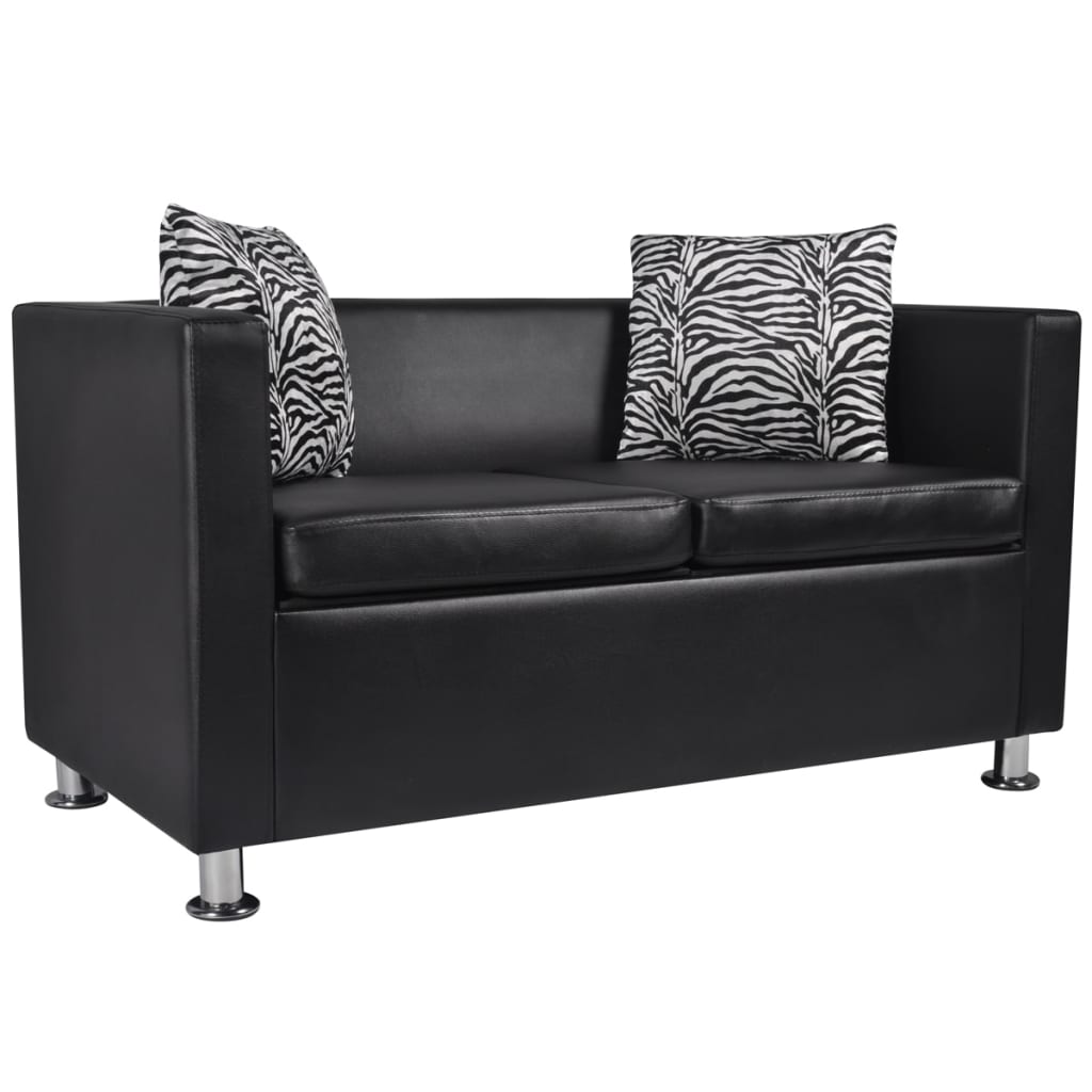 Artificial Leather Seater Sofa Black 242648